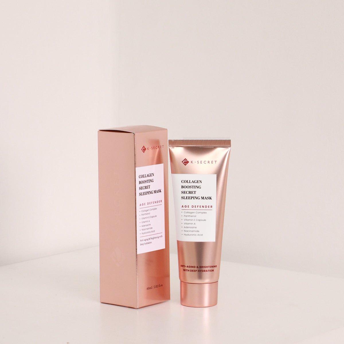 K-SECRET Collagen Boosting Secret Sleeping Mask – 60ml | Overnight Firming & Brightening Treatment K - SECRET Collagen Boosting Secret Sleeping Mask 60ml - Glam Global UKK - SECRET