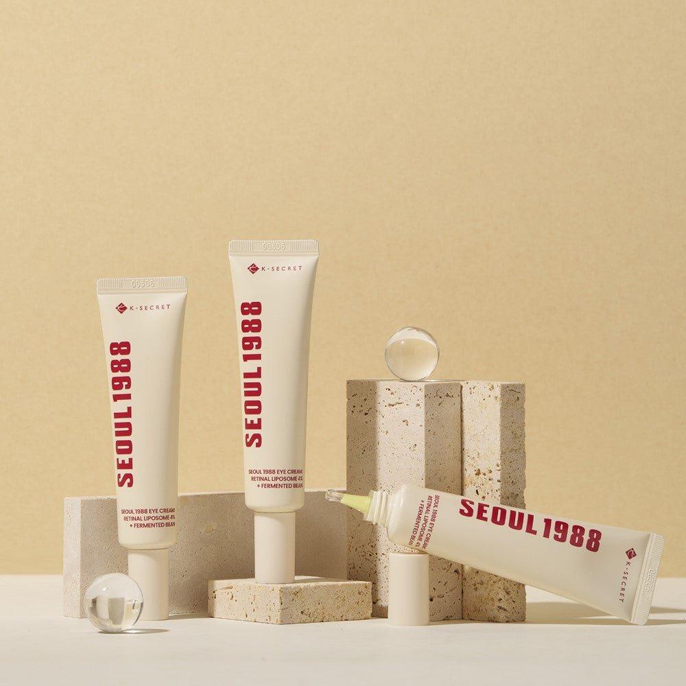 K-SECRET SEOUL 1988 Eye Cream – 30ml | Retinal Liposome 4% + Fermented Bean for Anti-Wrinkle & Brightening Care K - SECRET SEOUL 1988 Eye Cream: Retinal Liposome 4% + Fermented Bean - 30ml | Anti - Wrinkle & Brightening Care - Glam Global UKK - SECRET