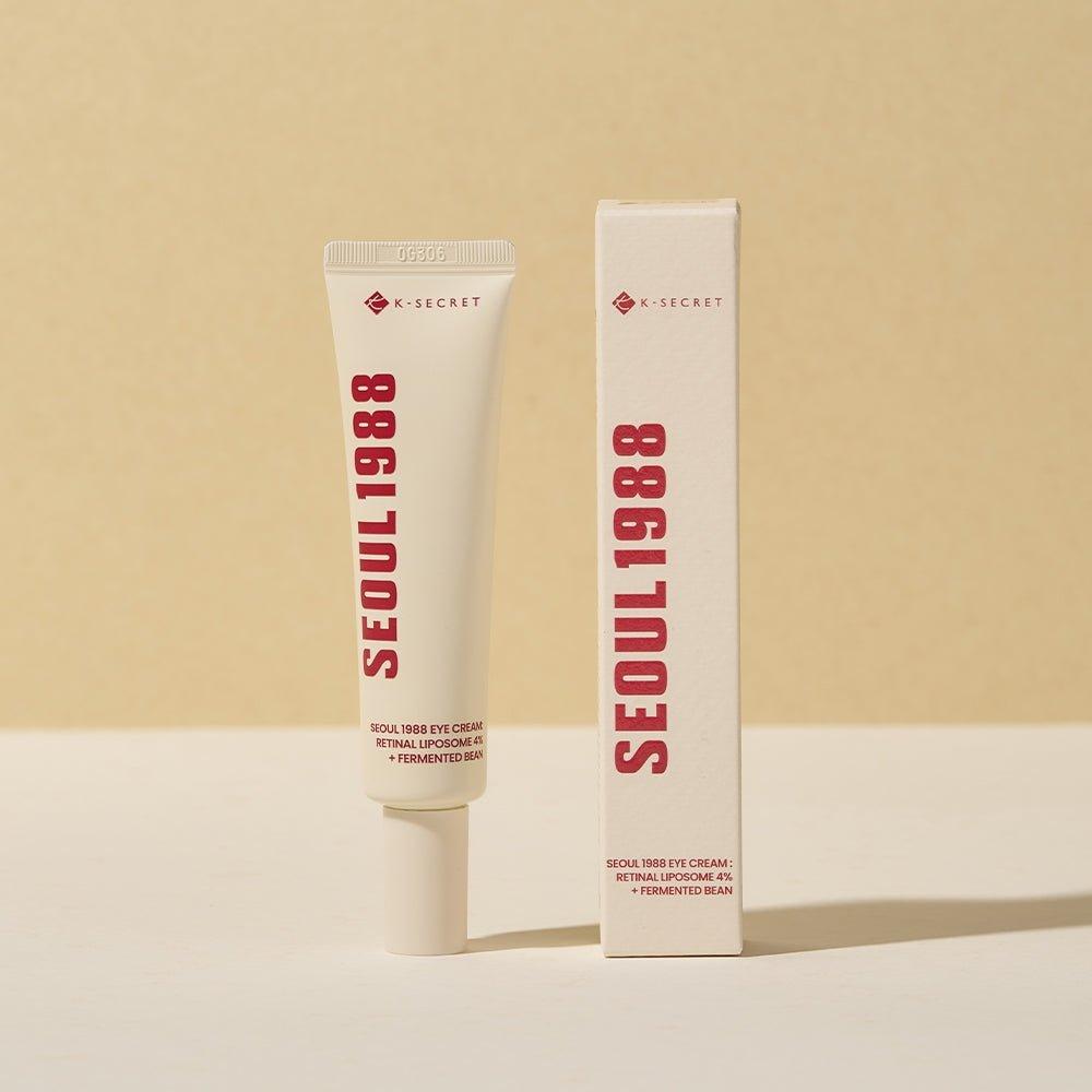 K-SECRET SEOUL 1988 Eye Cream – 30ml | Retinal Liposome 4% + Fermented Bean for Anti-Wrinkle & Brightening Care K - SECRET SEOUL 1988 Eye Cream: Retinal Liposome 4% + Fermented Bean - 30ml | Anti - Wrinkle & Brightening Care - Glam Global UKK - SECRET