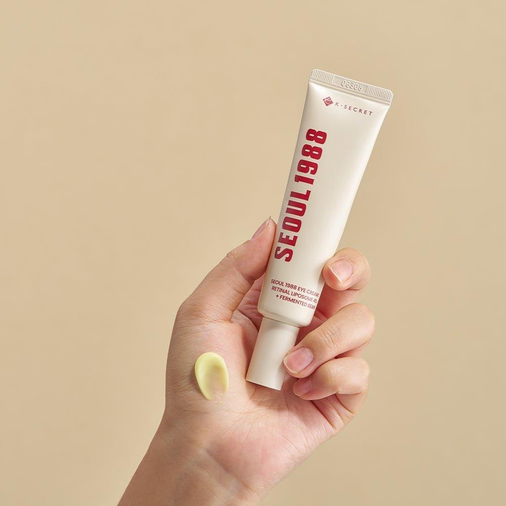 K-SECRET SEOUL 1988 Eye Cream – 30ml | Retinal Liposome 4% + Fermented Bean for Anti-Wrinkle & Brightening Care K - SECRET SEOUL 1988 Eye Cream: Retinal Liposome 4% + Fermented Bean - 30ml | Anti - Wrinkle & Brightening Care - Glam Global UKK - SECRET