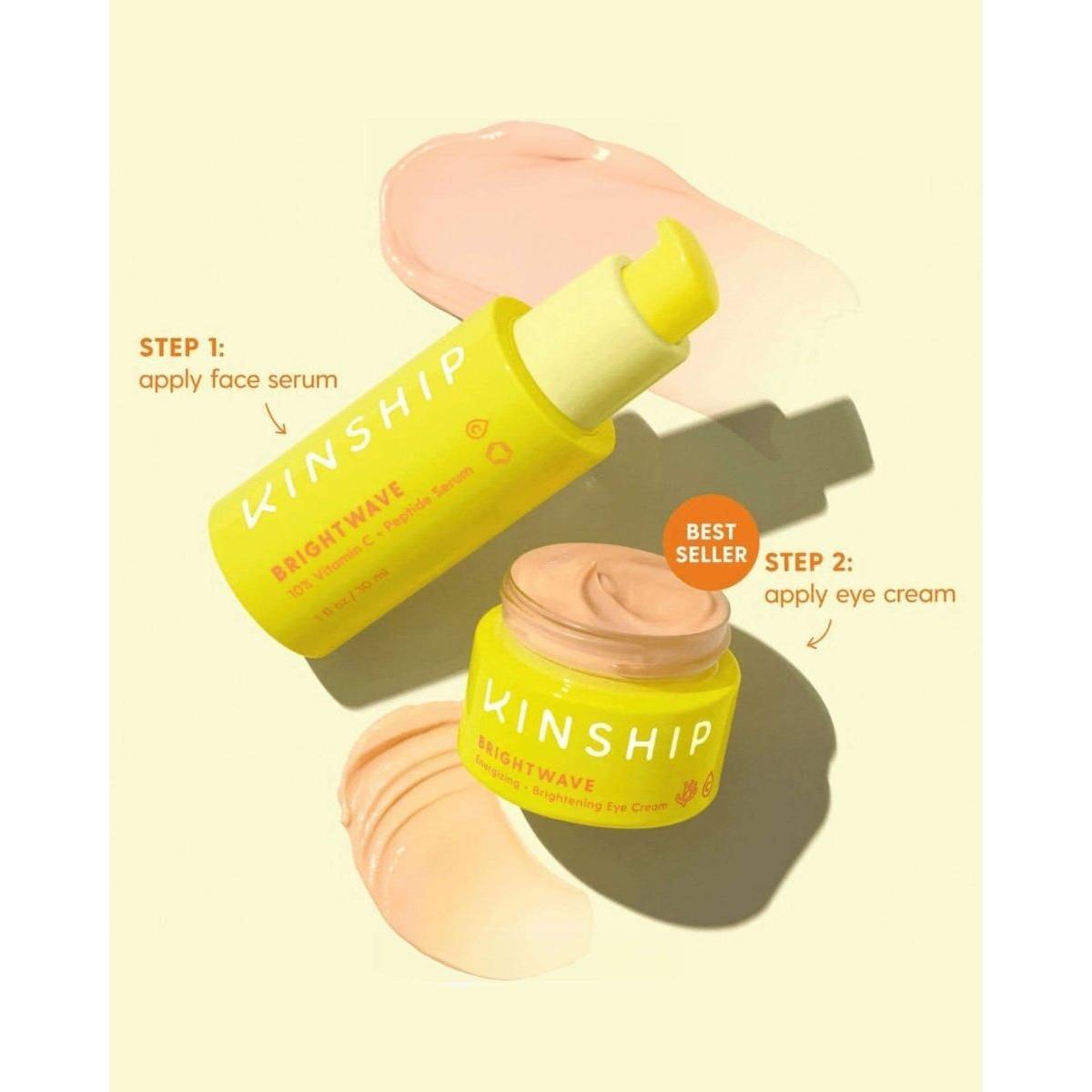Kinship Brightwave 10% Vitamin C + Peptide Brightening Serum – 30ml | Brighten, Firm & Smooth Kinship Brightwave 10% Vitamin C + Peptide Brightening Serum - 30ml - Glam Global UKKinship
