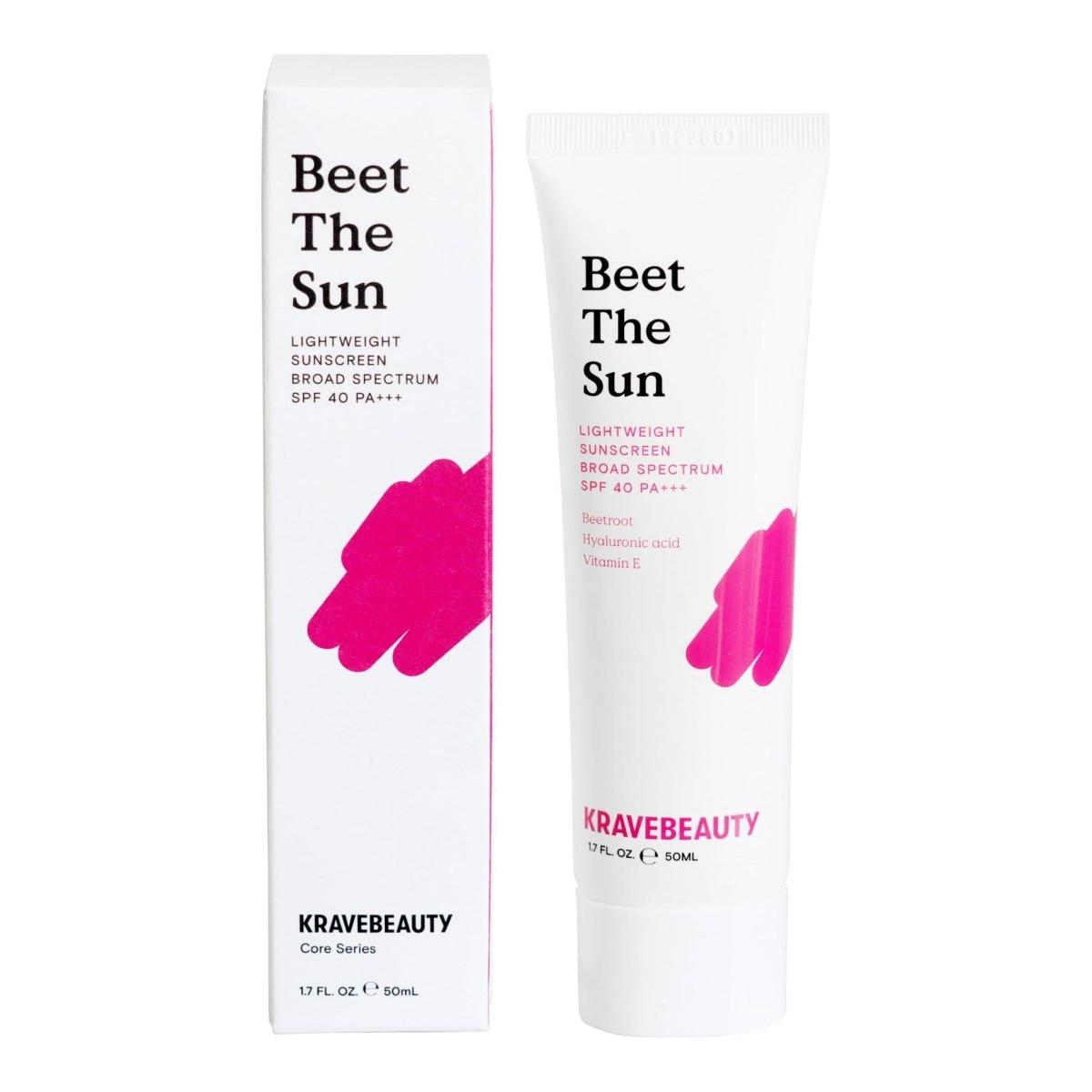 KRAVEBEAUTY Beet The Sun SPF 40 PA+++ – 50ml | Lightweight, Antioxidant-Rich Sunscreen KRAVEBEAUTY Beet The Sun SPF 40 PA+++ - 50ml | Lightweight, Antioxidant - Rich Sunscreen - Glam Global UKKRAVEBEAUTY
