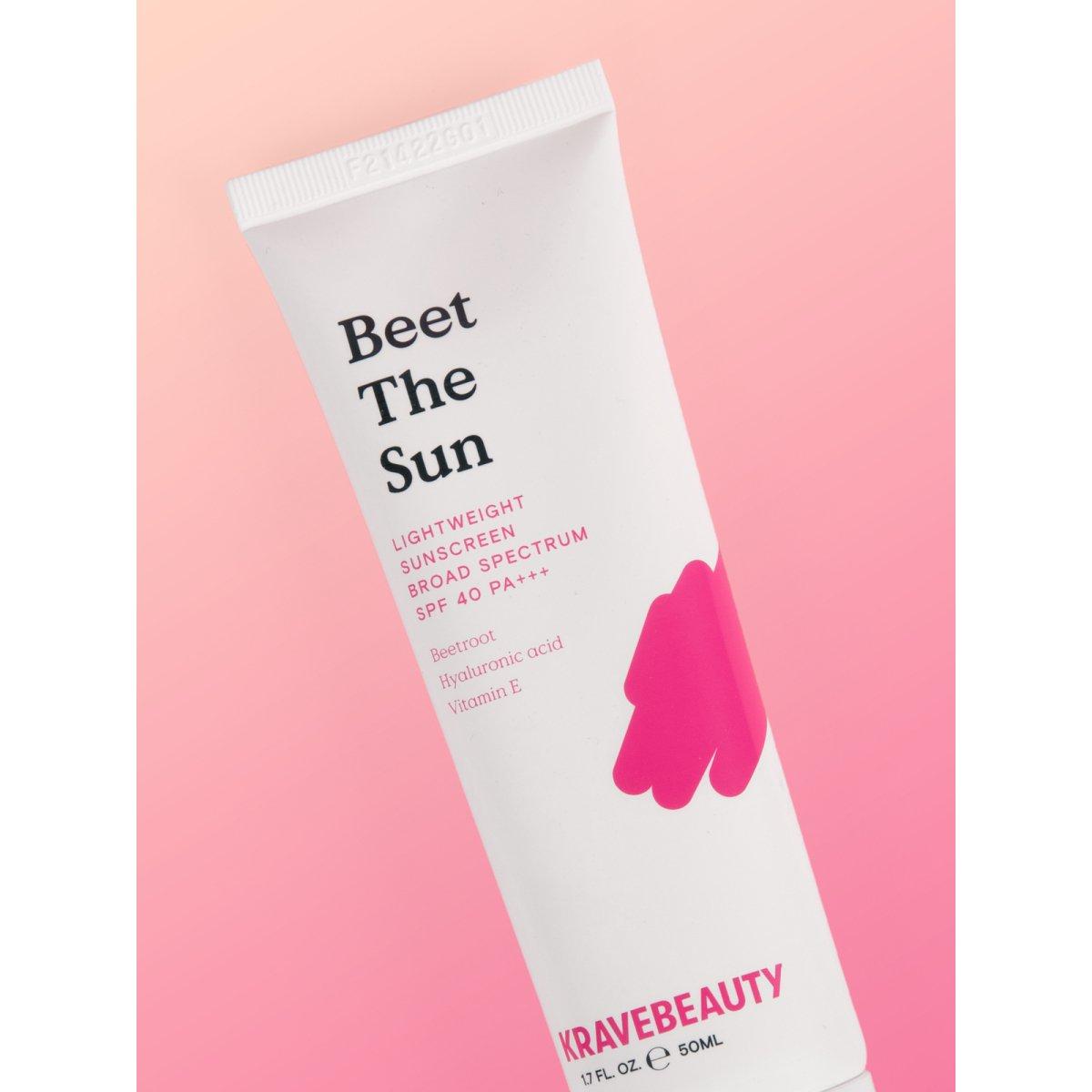 KRAVEBEAUTY Beet The Sun SPF 40 PA+++ – 50ml | Lightweight, Antioxidant-Rich Sunscreen KRAVEBEAUTY Beet The Sun SPF 40 PA+++ - 50ml | Lightweight, Antioxidant - Rich Sunscreen - Glam Global UKKRAVEBEAUTY
