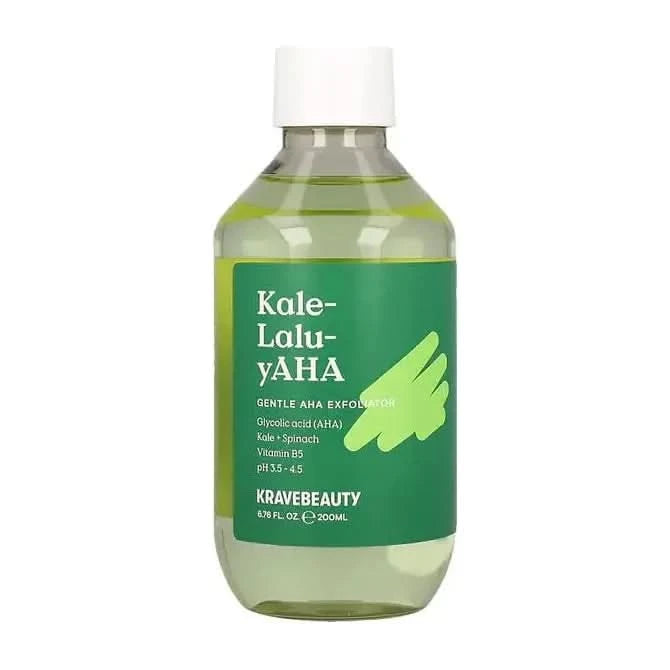 KRAVEBEAUTY Kale-Lalu-yAHA Gentle AHA Exfoliator – 200ml | Smooths Texture & Brightens Skin KRAVEBEAUTY Kale - Lalu - yAHA Gentle AHA Exfoliator | Smooths Texture & Brightens Skin - Glam Global UKKRAVEBEAUTY