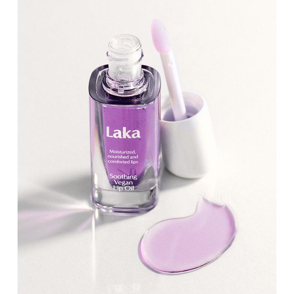 LAKA Soothing Vegan Lip Oil – Calming Purple | Hydrating, Non-Sticky Glow for Dry Lips Laka Soothing Vegan Lip Oil #Calming Purple - Glam Global UKLaka