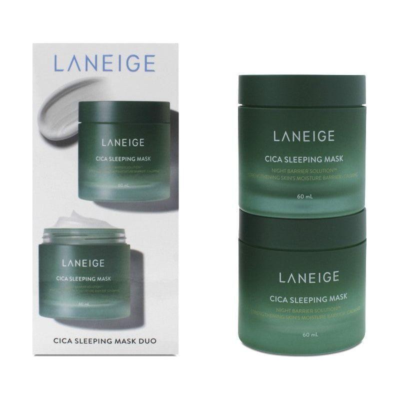 LANEIGE Cica Sleeping Mask Set – Soothing Overnight Hydration with Forest Yeast Extract – 2 x 60ml Laneige Cica Sleeping Mask Set 2 x 60ml - Glam Global UKLaneige