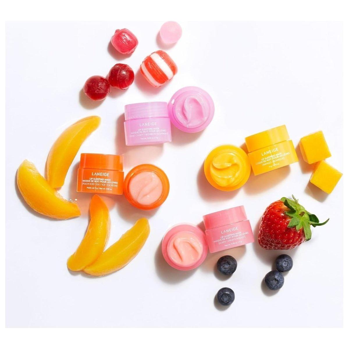 LANEIGE Dreamy Lip Kit | 4-Piece Lip Sleeping Mask Set with Berry, Mango, Peach & Sweet Candy Flavours LANEIGE Dreamy Lip Kit - Glam Global UKLaneige