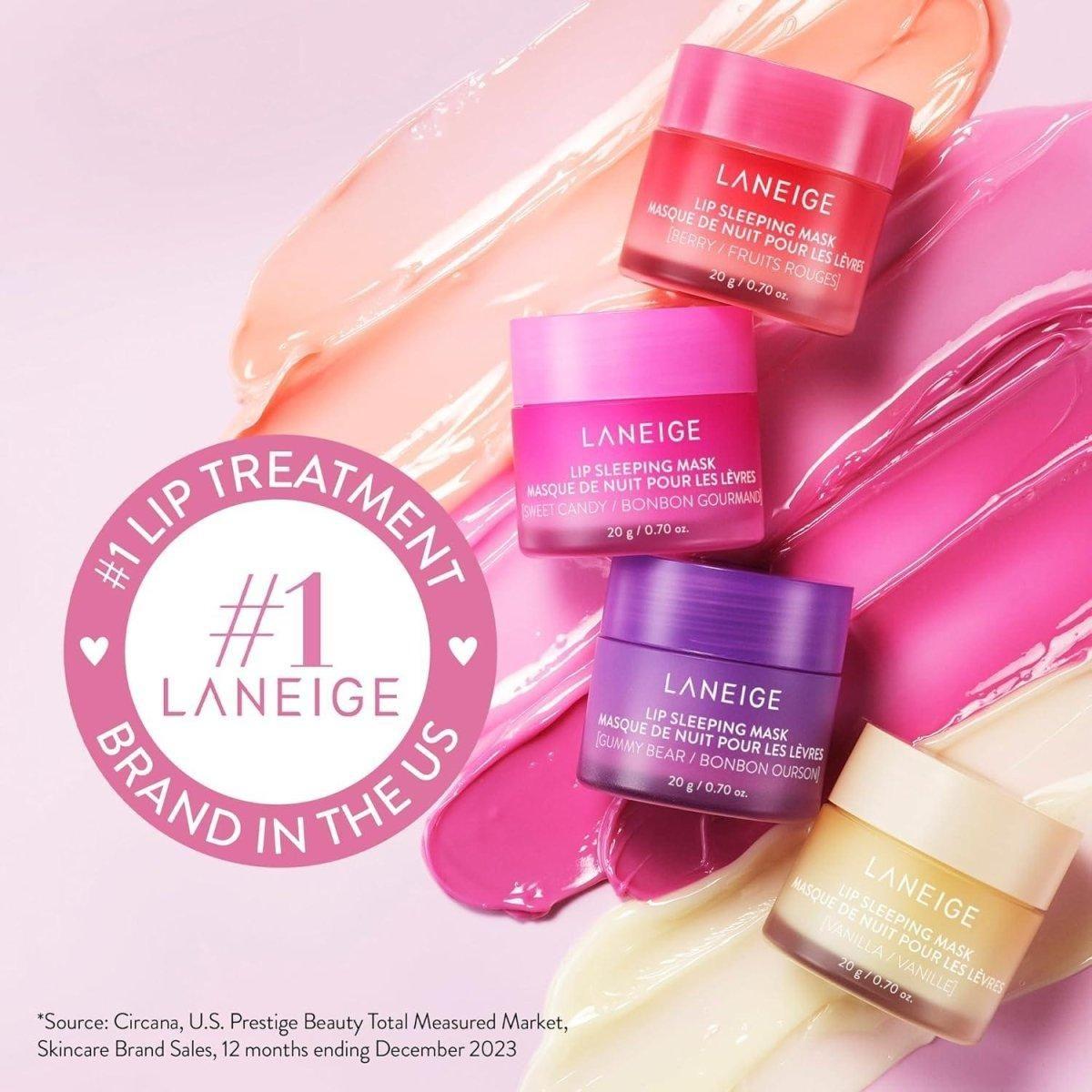LANEIGE Dreamy Lip Kit | 4-Piece Lip Sleeping Mask Set with Berry, Mango, Peach & Sweet Candy Flavours LANEIGE Dreamy Lip Kit - Glam Global UKLaneige