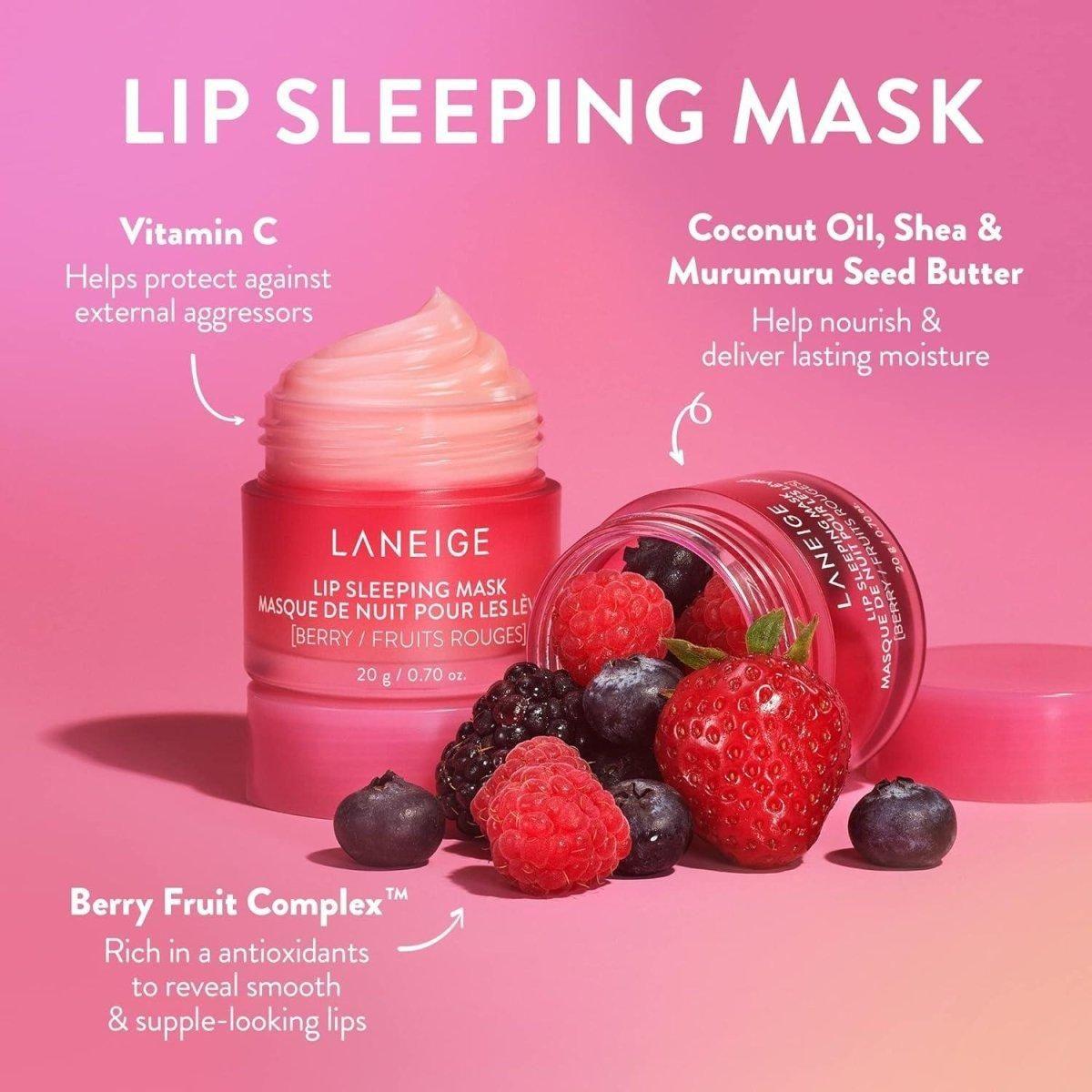 LANEIGE Dreamy Lip Kit | 4-Piece Lip Sleeping Mask Set with Berry, Mango, Peach & Sweet Candy Flavours LANEIGE Dreamy Lip Kit - Glam Global UKLaneige