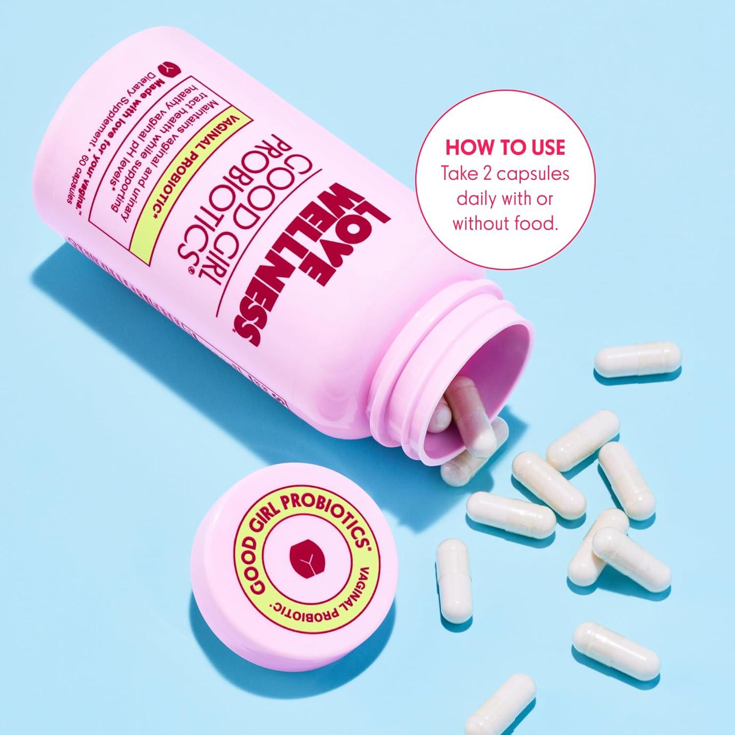 Love Wellness Good Girl Probiotics - 60 Count | pH Balance & Feminine Health Support Love Wellness Good Girl Probiotics | Ph Balance Supplement for Feminine Health - 60 Count - Glam Global UKLove Wellness