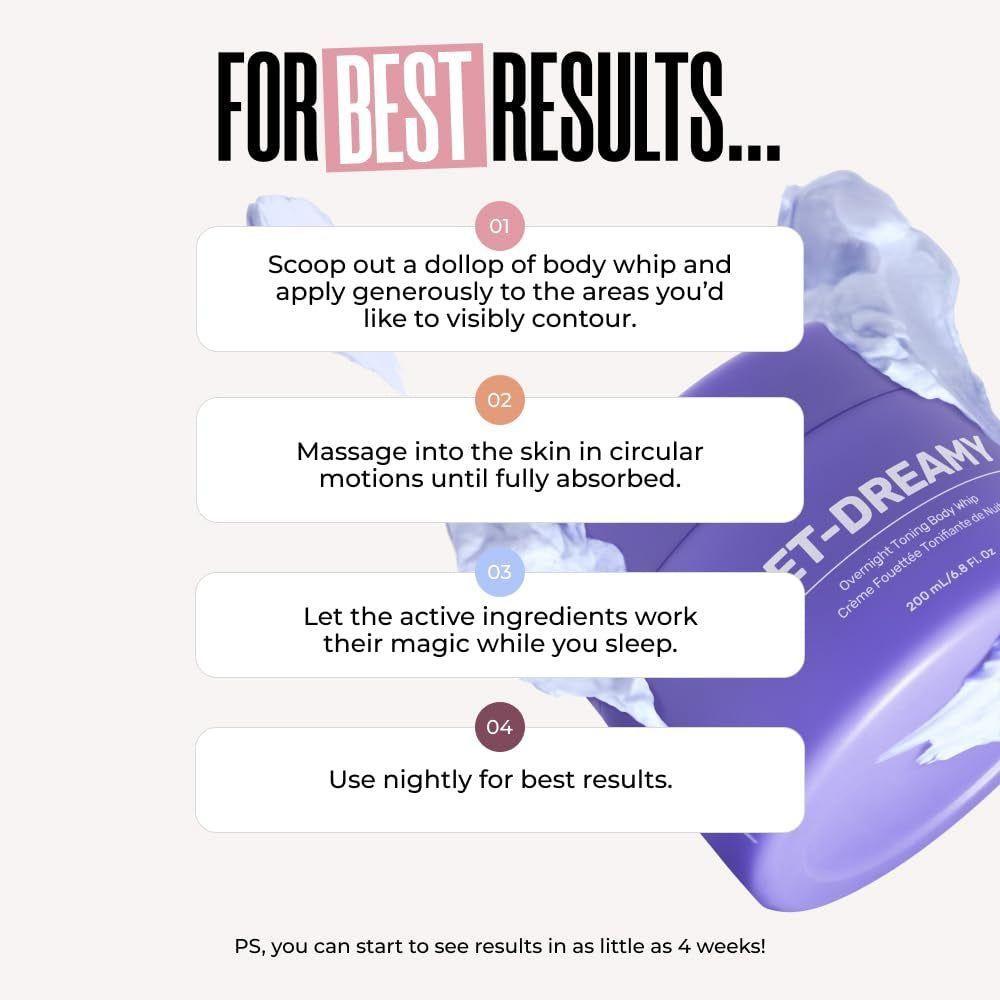 MAËLYS GET-DREAMY Overnight Toning Whip – 200ml | Firming Cellulite Cream for Smoother, Toned Skin While You Sleep MAËLYS GET - DREAMY Overnight Toning Whip - Cellulite Cream - 200 ml - Glam Global UKMAËLYS
