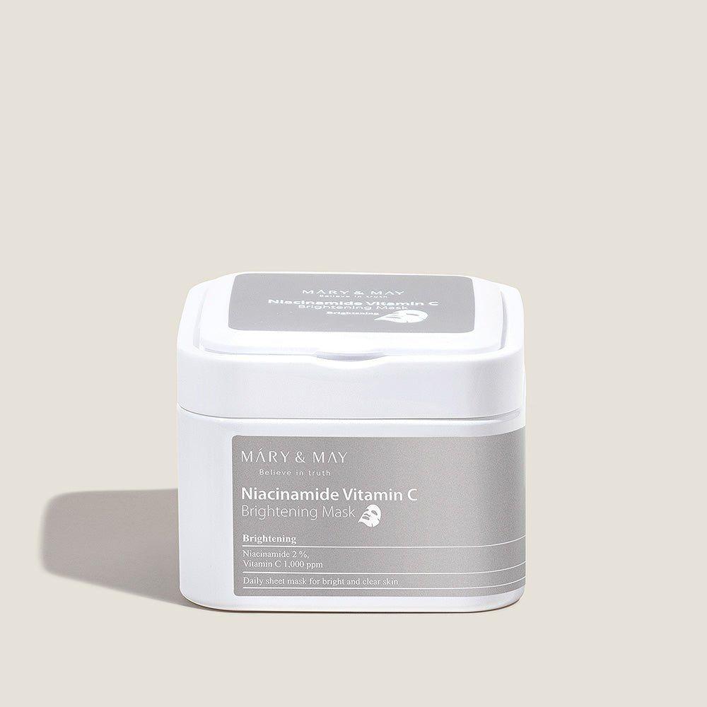 MARY & MAY Niacinamide Vitamin C Brightening Mask – 30 Sheets | Daily Radiance & Hydration Sheet Masks for Even, Glowing Skin MARY & MAY Niacinamide Vitamin C Brightening Mask - 400g (30 Sheets) | Daily Radiance & Hydration - Glam Global UKMARY & MAY