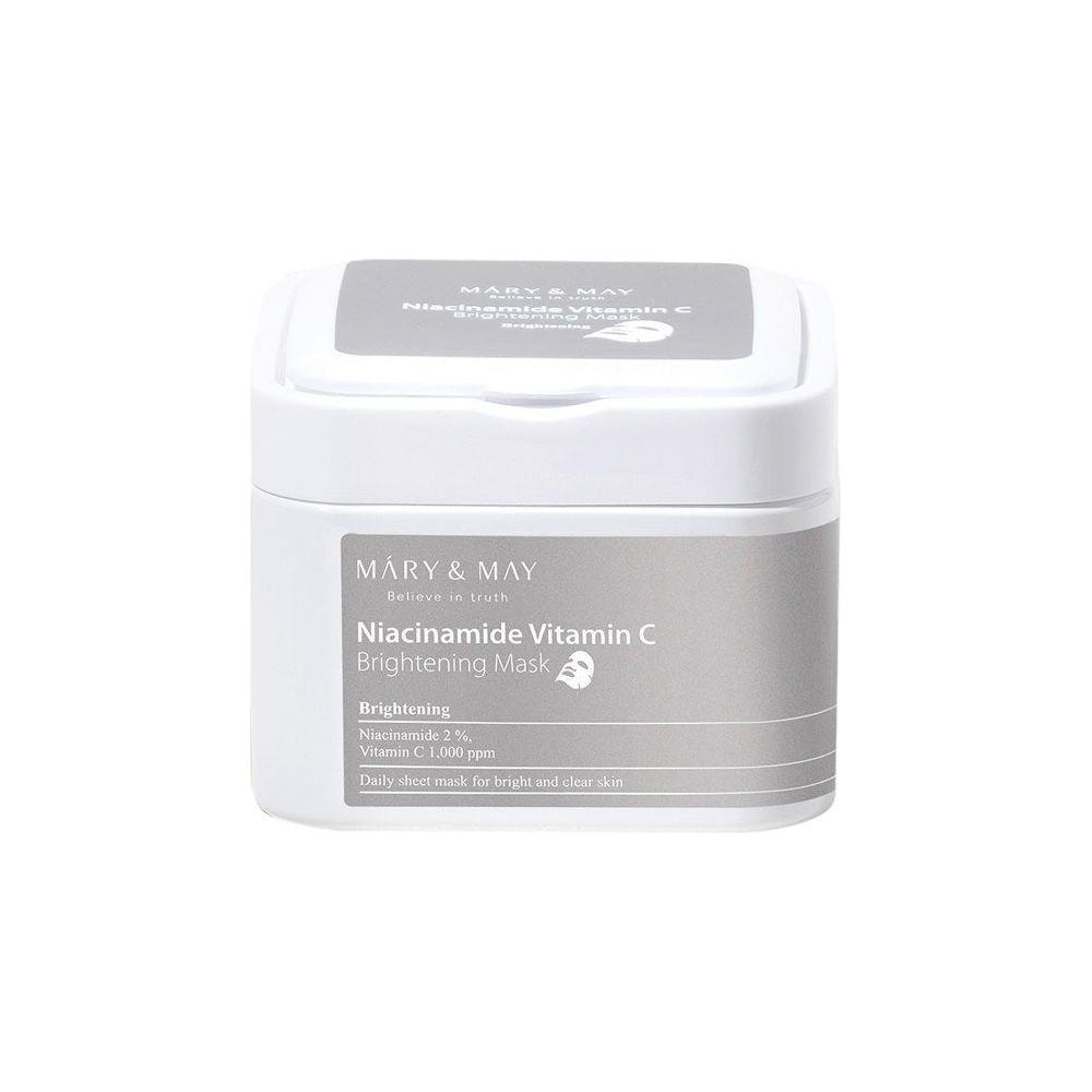 MARY & MAY Niacinamide Vitamin C Brightening Mask – 30 Sheets | Daily Radiance & Hydration Sheet Masks for Even, Glowing Skin MARY & MAY Niacinamide Vitamin C Brightening Mask - 400g (30 Sheets) | Daily Radiance & Hydration - Glam Global UKMARY & MAY