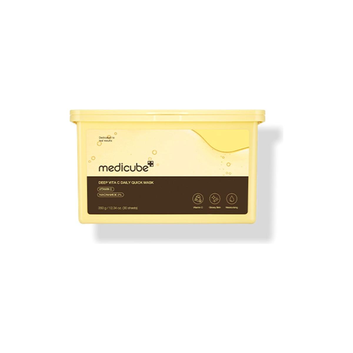 Medicube Deep Vita C Daily Quick Mask - 350ml (30 Sheets) | Brightening & Dark Spot Care medicube Deep Vita C Daily Quick Mask 350ml/30Sheets - Glam Global UKmedicube