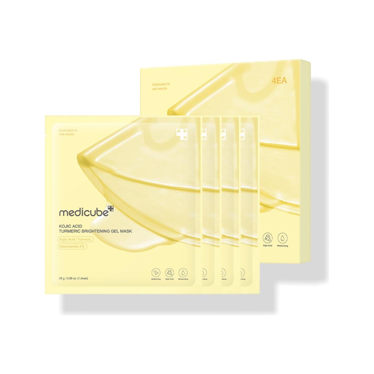 Medicube Kojic Acid Turmeric Brightening Gel Mask – 28g x 4 Count | Targeted Dark Spot & Pigmentation Care Medicube Kojic Acid Turmeric Brightening Gel Mask | Targeted Dark Spot & Brightening Care 28g*4ea - Glam Global UKmedicube