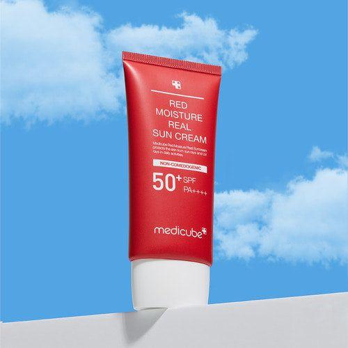 medicube Red Moisture Real Sun Cream 50ml | Lightweight, Hydrating SPF for Sensitive Skin medicube Red Moisture Real Sun Cream 50ml - Glam Global UKmedicube