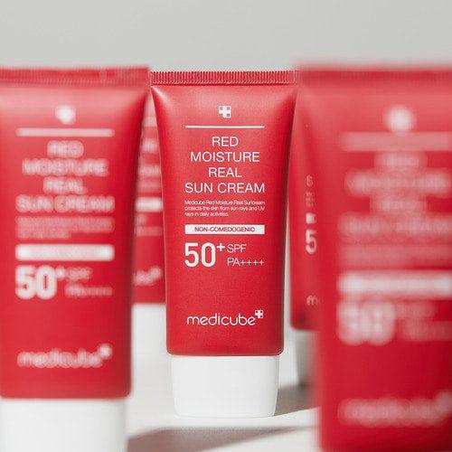 medicube Red Moisture Real Sun Cream 50ml | Lightweight, Hydrating SPF for Sensitive Skin medicube Red Moisture Real Sun Cream 50ml - Glam Global UKmedicube