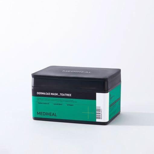 MEDIHEAL Derma 365 Tea Tree Mask – 30 Sheet Pack | Daily Calming & Oil Control with Tea Tree Active 4X MEDIHEAL Derma 365 Teetree Mask (30 Masks) - Glam Global UKMEDIHEAL