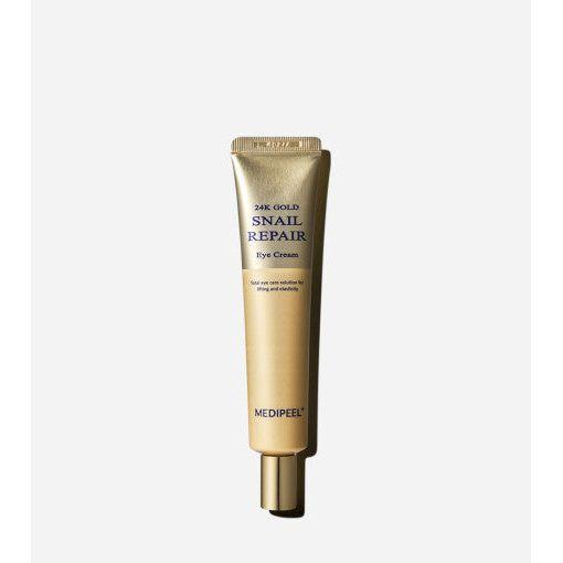 MEDIPEEL 24K Gold Snail Repair Eye Cream – 40ml  Firming & Wrinkle-Reducing Eye Cream with 24K Gold & Snail Mucin for Youthful, Lifted Eyes MEDIPEEL 24K Gold Snail Repair Eye Cream - 40ml - Glam Global UKMEDIPEEL