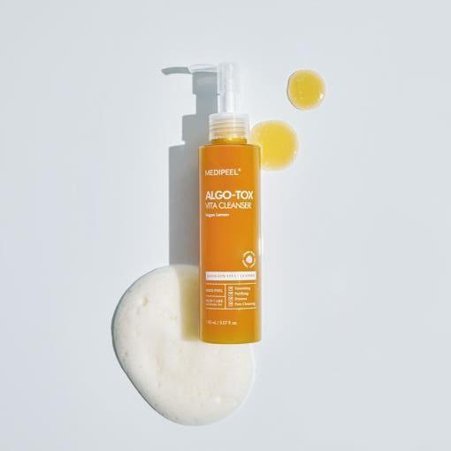 MEDIPEEL Algo-Tox Vita Cleanser – 150ml  Vegan Brightening Cleanser with Jeju Lemon, Wheatgrass & 13 Vitamins – Radiant Skin, Every Wash MEDIPEEL Algo - Tox Vita Cleanser - 150ml - Glam Global UKMEDIPEEL