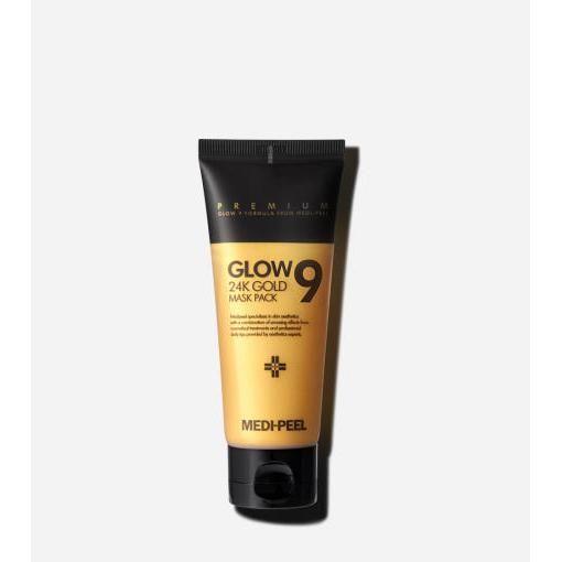 MEDIPEEL Glow 9 24K Gold Mask Pack – 100ml  Luxury Deep Cleansing Mask with 24K Gold, Peptides & Hyaluronic Acid for Radiant, Firm Skin MEDIPEEL Glow 9 24K Gold Mask Pack - 100ml - Glam Global UKMEDIPEEL