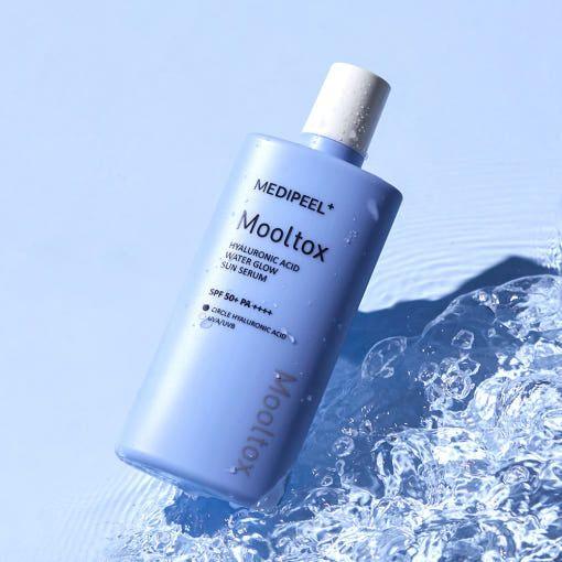 MEDIPEEL Hyaluronic Acid Mooltox Water Glow Sun Serum SPF 50+ PA++++ 52ml | Hydrating & Firming Sunscreen MEDIPEEL Hyaluronic Acid Mooltox Water Glow Sun Serum SPF 50+PA++++ - 52ml - Glam Global UKMEDIPEEL