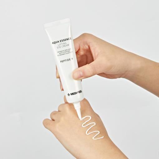 MEDIPEEL Peptide 9 Aqua Essence Lifting Eye Cream – 40ml  Peptide-Infused Eye Cream for Lifting, Brightening & Reducing Puffiness MEDIPEEL Peptide 9 Aqua Essence Lifting Eye Cream – 40ml - Glam Global UKMEDIPEEL