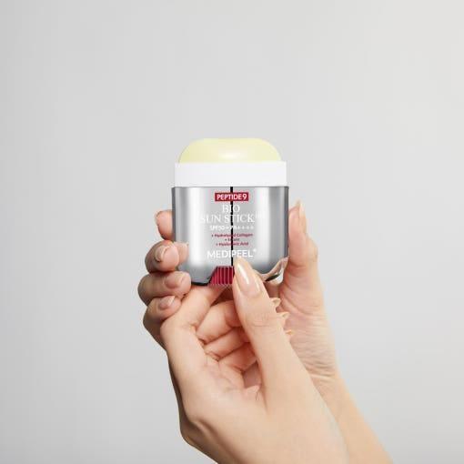 MEDIPEEL Peptide 9 Bio Sun Stick Pro SPF50+ PA++++ – 19g  High-Protection, Anti-Aging Sun Stick with Peptides, Hyaluronic Acid & Niacinamide MEDIPEEL Peptide 9 Bio Sun Stick Pro SPF50+ PA++++ – 19g - Glam Global UKMEDIPEEL