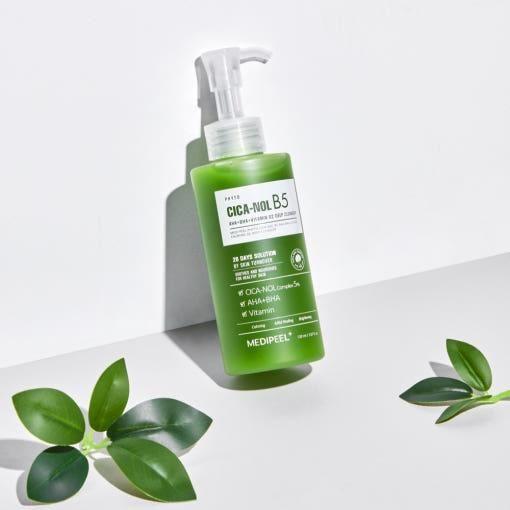 MEDIPEEL PHYTO CICA-NOL B5 AHA BHA Vitamin Calming O2 Deep Cleanser – 150ml  Exfoliating, Purifying & Hydrating Daily Cleanser with AHA, BHA & Cica for Glowing Skin MEDIPEEL PHYTO CICA - NOL B5 AHA BHA Vitamin Calming O2 Deep Cleanser – 150ml - Glam Global UKMEDIPEEL