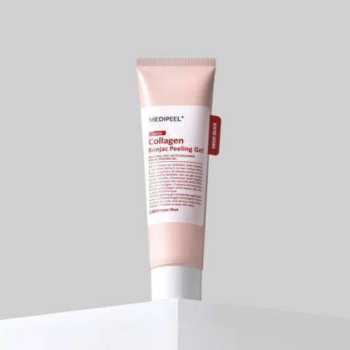 MEDIPEEL Red Lacto Collagen Konjac Peeling Gel – 95ml  Deep Exfoliating Gel with Konjac & Collagen for Smooth, Rejuvenated Skin MEDIPEEL Red Lacto Collagen Konjac Peeling Gel – 95ml - Glam Global UKMEDIPEEL