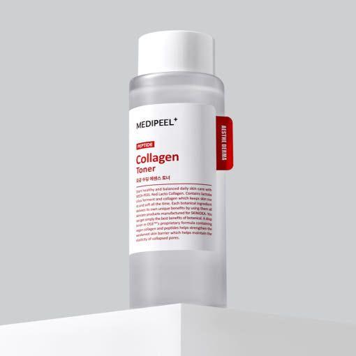 MEDIPEEL Red Lacto Collagen Soothing Essence Toner – 200ml  Hydrating, Pore-Tightening & Barrier-Strengthening Toner for Firm, Radiant Skin MEDIPEEL Red Lacto Collagen Soothing Essence Toner – 200ml - Glam Global UKMEDIPEEL
