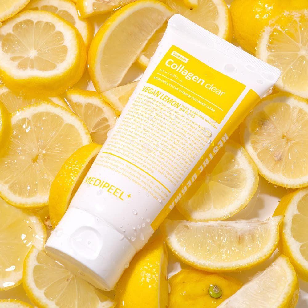 MEDIPEEL Vegan Vitamin Collagen Clear – 300ml  Radiance-Boosting Vegan Facial Cleanser with 12 Vitamins & Glutathione MEDIPEEL Vegan Vitamin Collagen Clear – 300ml - Glam Global UKMEDIPEEL