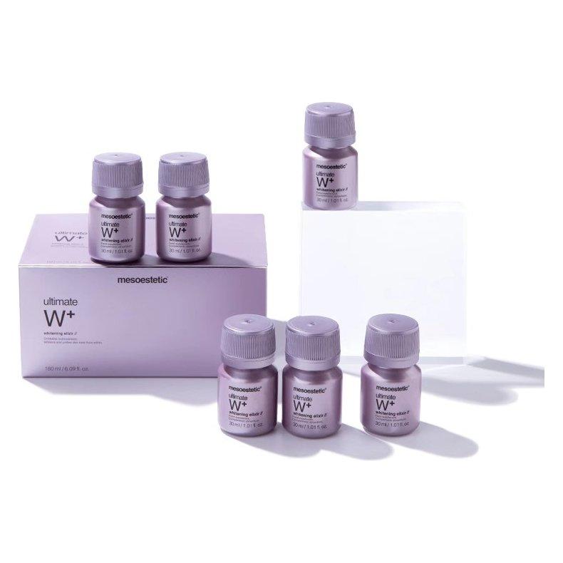 MESOESTETIC Ultimate W+ Whitening Elixir – 30ml x 6 Count| Brightening Drink Supplement for Radiant, Even-Toned Skin MESOESTETIC Ultimate W+ Whitening Elixir Food Supplement - 30ml x 6 | Brightening Drink for Even Skin Tone - Glam Global UKMESOESTETIC