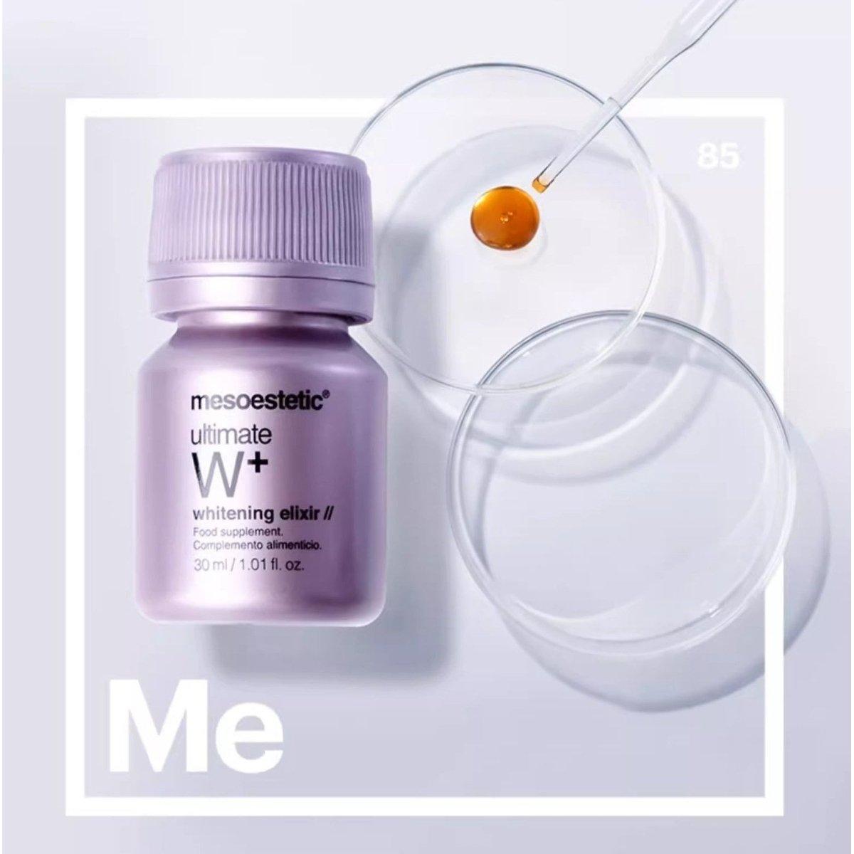 MESOESTETIC Ultimate W+ Whitening Elixir – 30ml x 6 Count| Brightening Drink Supplement for Radiant, Even-Toned Skin MESOESTETIC Ultimate W+ Whitening Elixir Food Supplement - 30ml x 6 | Brightening Drink for Even Skin Tone - Glam Global UKMESOESTETIC