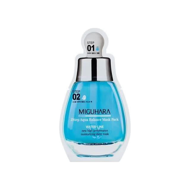MIGUHARA 2 Step Aqua Balance Mask Pack – 1.7ml + 25ml (1 sheet)| Hydrating & Anti-Aging Treatment MIGUHARA 2 Step Aqua Balance Mask Pack (1.7ml + 25ml) x 1 sheet - Glam Global UKMIGUHARA