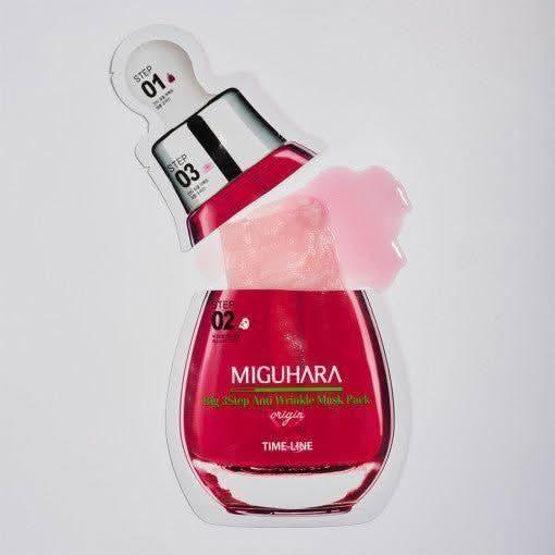 MIGUHARA Big 3 Step Anti-Wrinkle Mask Pack Origin – 1.7ml + 25ml + 2ml | Brightening & Firming Skincare Set MIGUHARA Big 3 Step Anti - Wrinkle Mask Pack Origin 1.7ml + 25ml + 2ml - Glam Global UKMIGUHARA