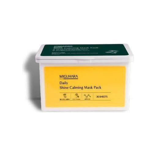MIGUHARA Daily Shine Calming Mask Pack – 30 Sheets (350g) | Brightening & Soothing Sheet Mask MIGUHARA Daily Shine Calming Mask Pack 30 sheets 350g - Glam Global UKMIGUHARA