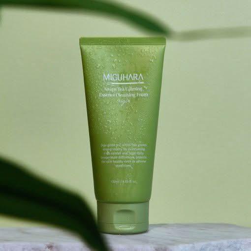 MIGUHARA Green Tea Calming Essence Cleansing Foam Origin – 120ml | Gentle, Hydrating Cleanser with Jeju Green Tea MIGUHARA Green Tea Calming Essence Cleansing Foam Origin 120ml - Glam Global UKMIGUHARA