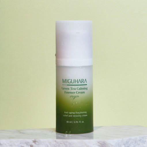 MIGUHARA Green Tea Calming Essence Cream Origin – 80ml | Soothing & Hydrating Barrier Cream with Jeju Green Tea MIGUHARA Green Tea Calming Essence Cream Origin 80ml - Glam Global UKMIGUHARA
