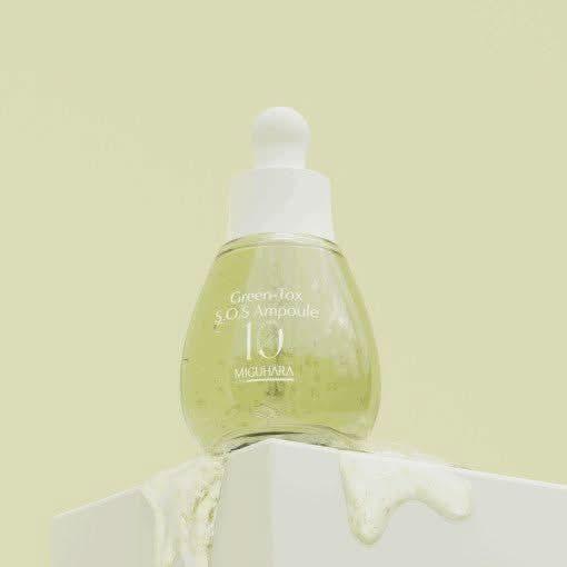 MIGUHARA Green-Tox S.O.S Ampoule – 35ml | Calming & Hydrating Serum with 66% Jeju Green Tea MIGUHARA Green - Tox S.O.S Ampoule 35ml - Glam Global UKMIGUHARA