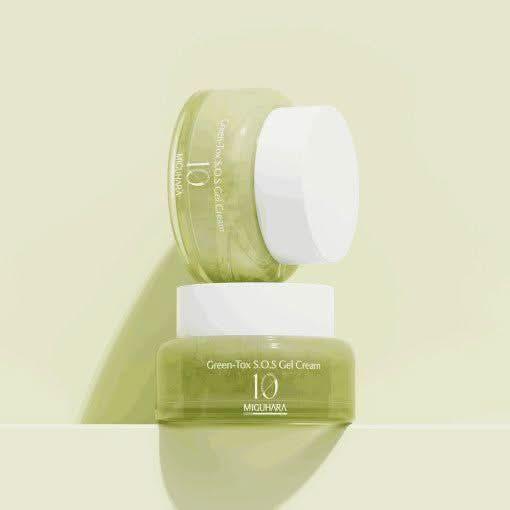 MIGUHARA Green-Tox S.O.S Gel Cream – 50ml | Soothing, Hydrating & Brightening with 80% Jeju Green Tea MIGUHARA Green - Tox S.O.S Gel Cream 50ml - Glam Global UKMIGUHARA