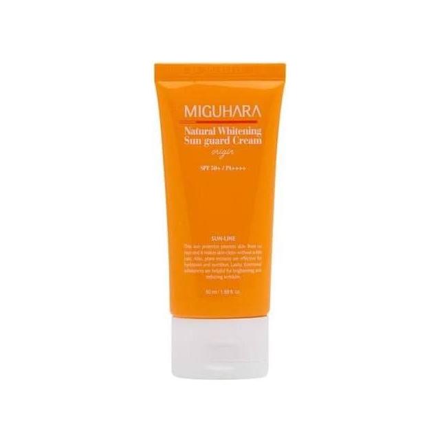 MIGUHARA Natural Whitening Sun Guard Cream SPF50+/PA++++ 50ml – Brightening Sunscreen with Niacinamide & Citrus Extract MIGUHARA Natural Whitening Sun Guard Cream Origin SPF50+/PA++++ 50ml - Glam Global UKMIGUHARA