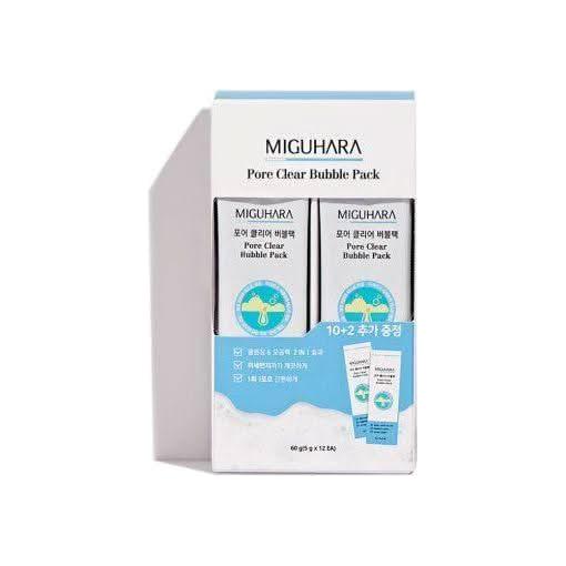 MIGUHARA Pore Clear Bubble Pack Set – Deep Cleansing & Brightening Mask with Amazon Clay | 12 x 5g Sachets MIGUHARA Pore Clear Bubble Pack Set (5g x 12 sachets) - Glam Global UKMIGUHARA