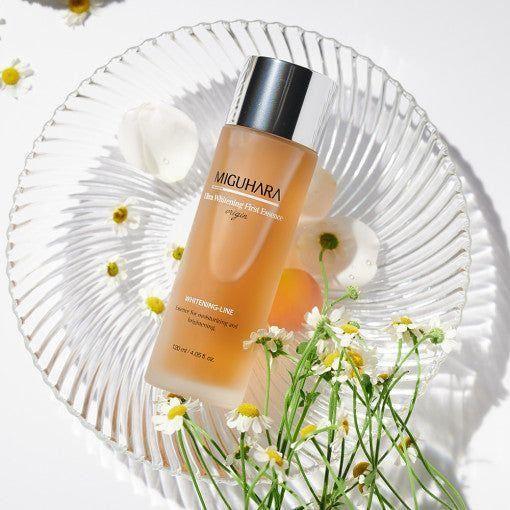 MIGUHARA Ultra Whitening First Essence Origin – 120ml | Brightening Essence with Niacinamide, Panthenol & Rice Ferment for Even, Hydrated Skin MIGUHARA Ultra Whitening First Essence Origin 120ml - Glam Global UKMIGUHARA
