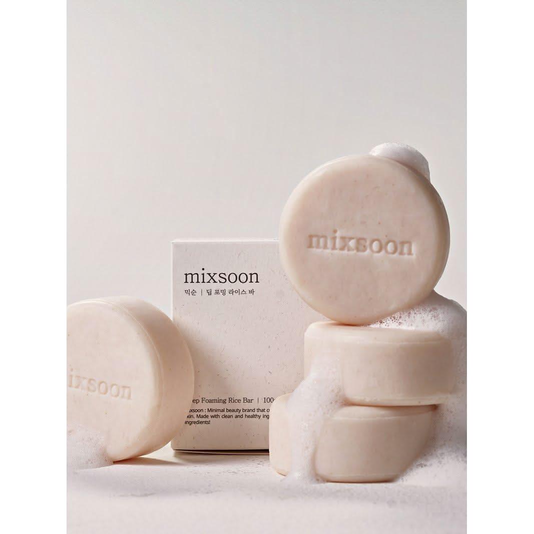 Mixsoon Deep Foaming Rice Bar – 100g | Gentle, Grain-Based Cleanser for Soft, Nourished Skin Mixsoon Deep Foaming Rice Bar 100g - Glam Global UKMixsoon