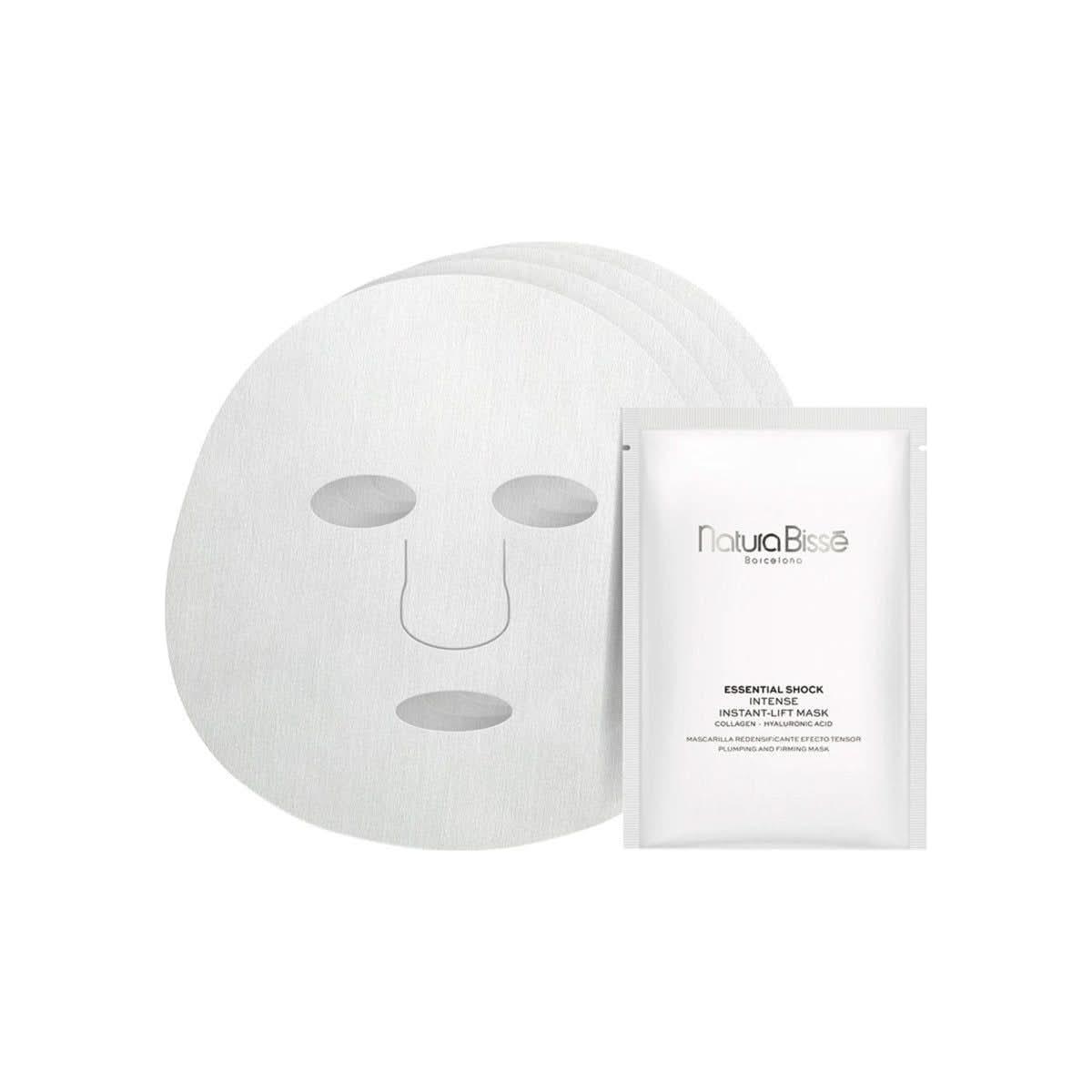 Natura Bissé Essential Shock Intense Instant-Lift Mask – 4 Masks | Firming, Plumping & Lifting Bamboo Sheet Masks Natura Bissé Esssential Shock Intense Instant - Lift Mask x 4 - Glam Global UKNatura Bissé