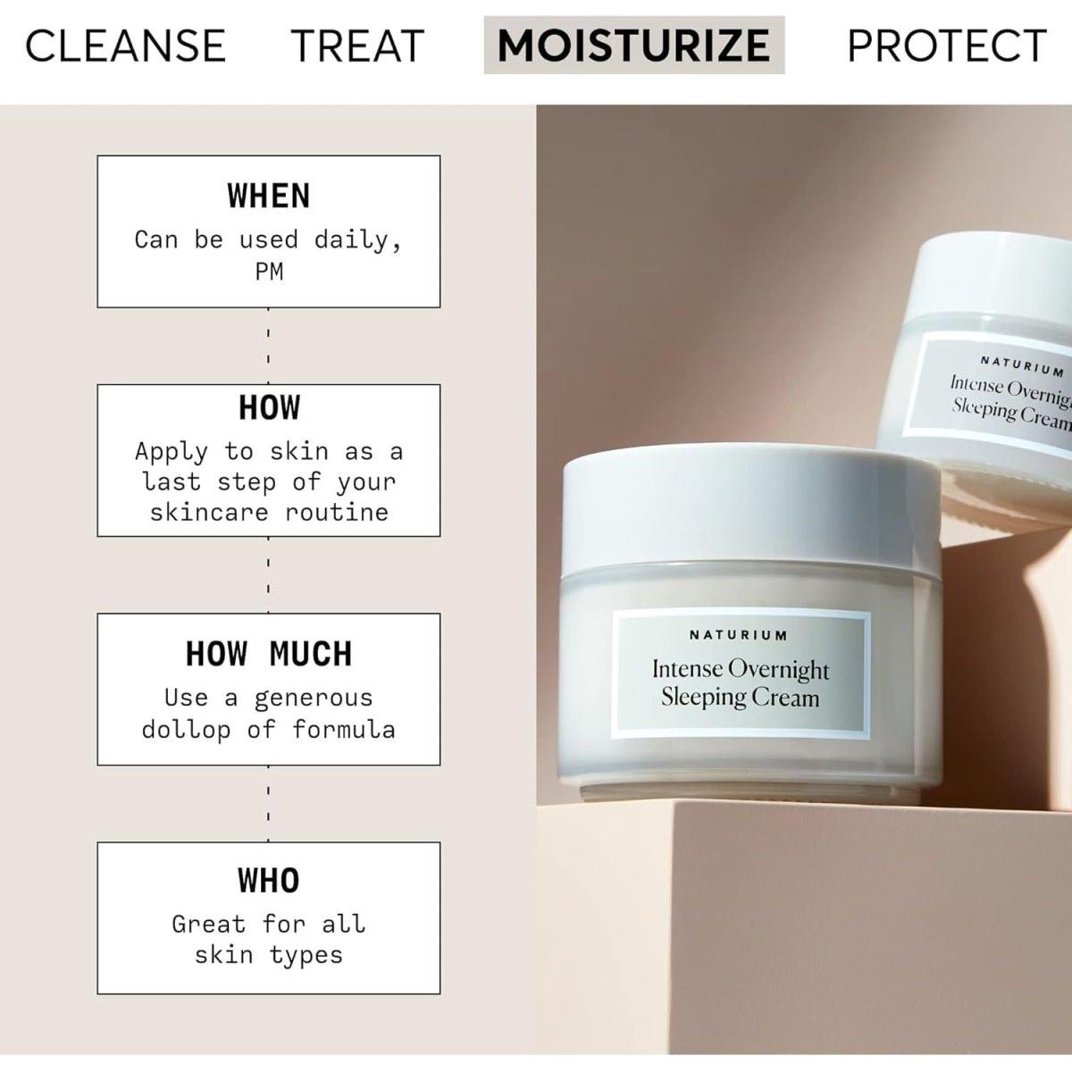 Naturium Intense Hydration Sleeping Cream – 89ml | Overnight Glow & Anti-Aging Moisture Naturium Intense Overnight Sleeping Cream 3 fl Oz - 89 ml - Glam Global UKNaturium