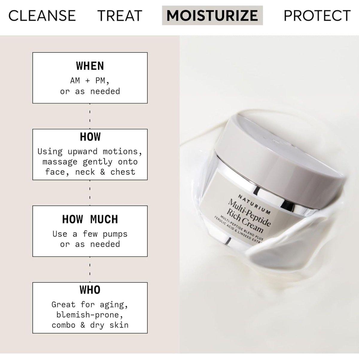 Naturium Multi-Peptide Rich Cream – 50ml | Deep Hydration & Anti-Aging Moisturiser for Radiant, Firmer Skin Naturium Multi - Peptide Rich Cream 1.7 fl oz - 50 ml - Glam Global UKNaturium