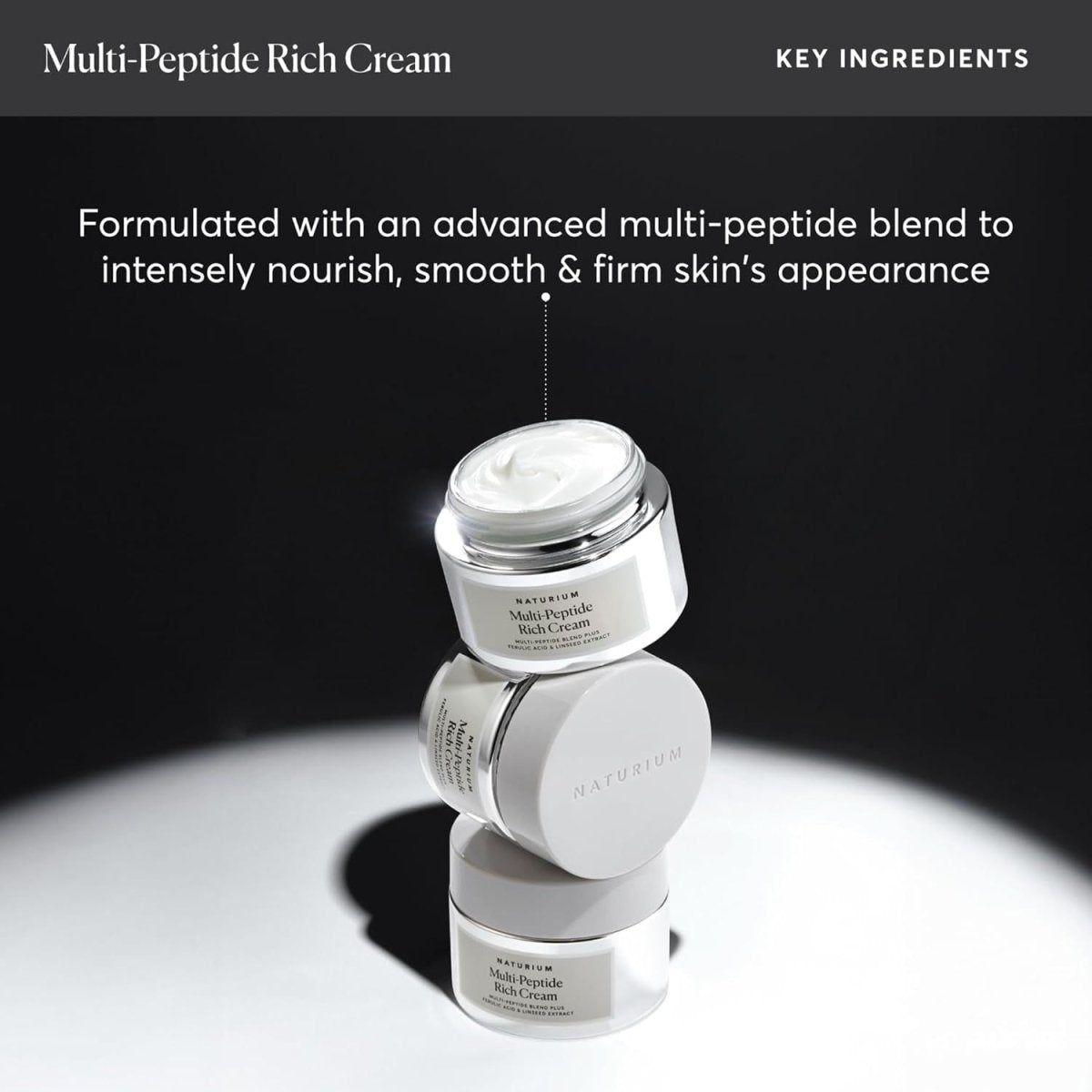 Naturium Multi-Peptide Rich Cream – 50ml | Deep Hydration & Anti-Aging Moisturiser for Radiant, Firmer Skin Naturium Multi - Peptide Rich Cream 1.7 fl oz - 50 ml - Glam Global UKNaturium