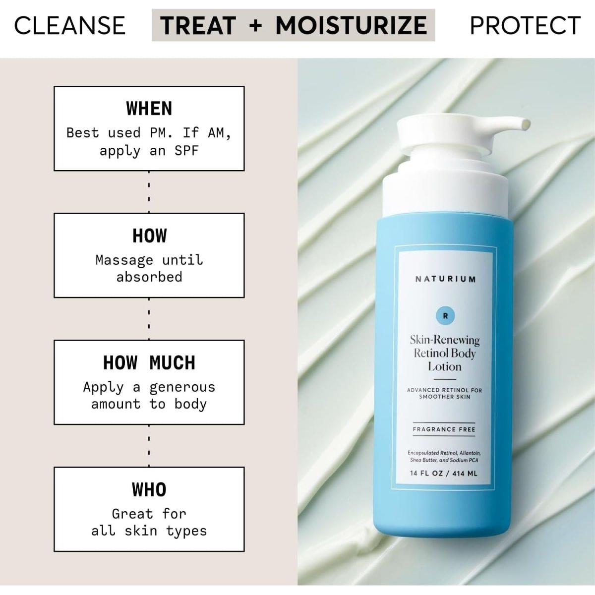 Naturium Skin-Renewing Retinol Body Lotion – 414ml | Jumbo Pump | Smoothing, Firming & Hydrating Body Care Naturium Skin - Renewing Retinol Body Lotion 14 fl oz - 414 ml - Glam Global UKNaturium